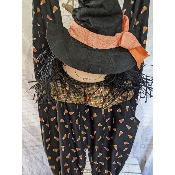 Large folk art country hanging witch Halloween hom - Picture 5 of 6